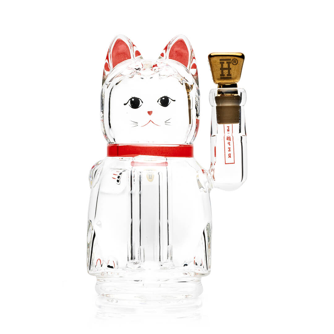 Front view of Lucky Money Cat Puffco Peak Replacement Glass
