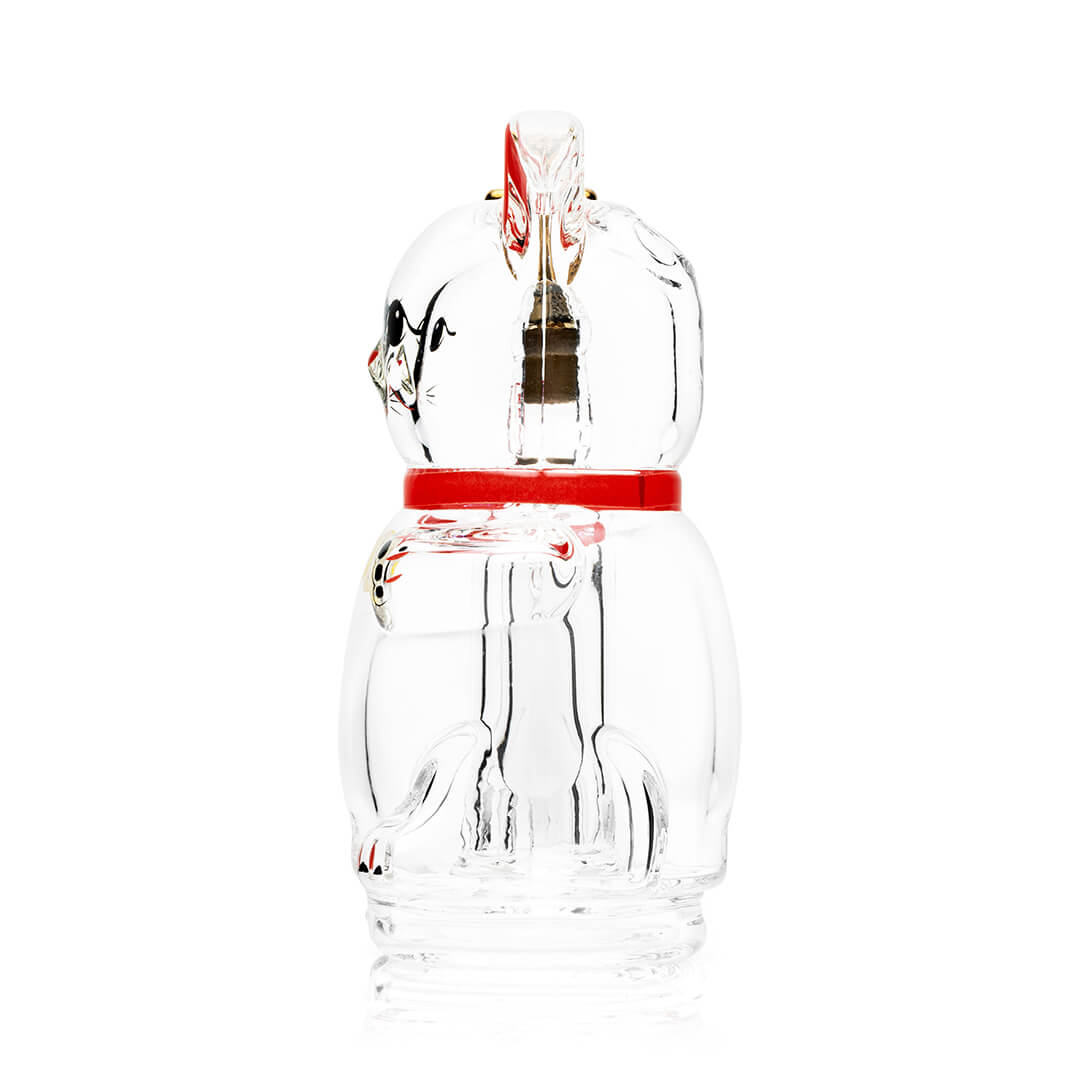 Left side view of Lucky Money Cat Puffco Peak Replacement Glass