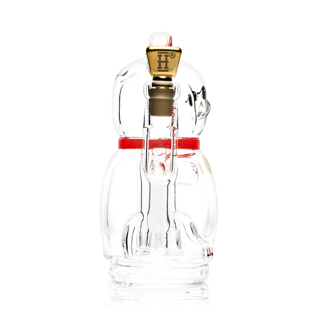 Right side view of Lucky Money Cat Puffco Peak Replacement Glass
