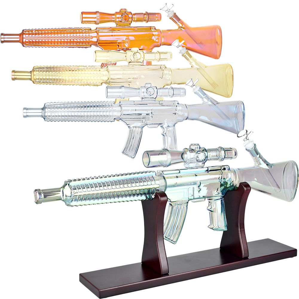 Machine Gun Glass Water Pipe in all available colors