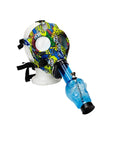 Full Face Graphic Silicone Gas Mask With Acrylic Bong