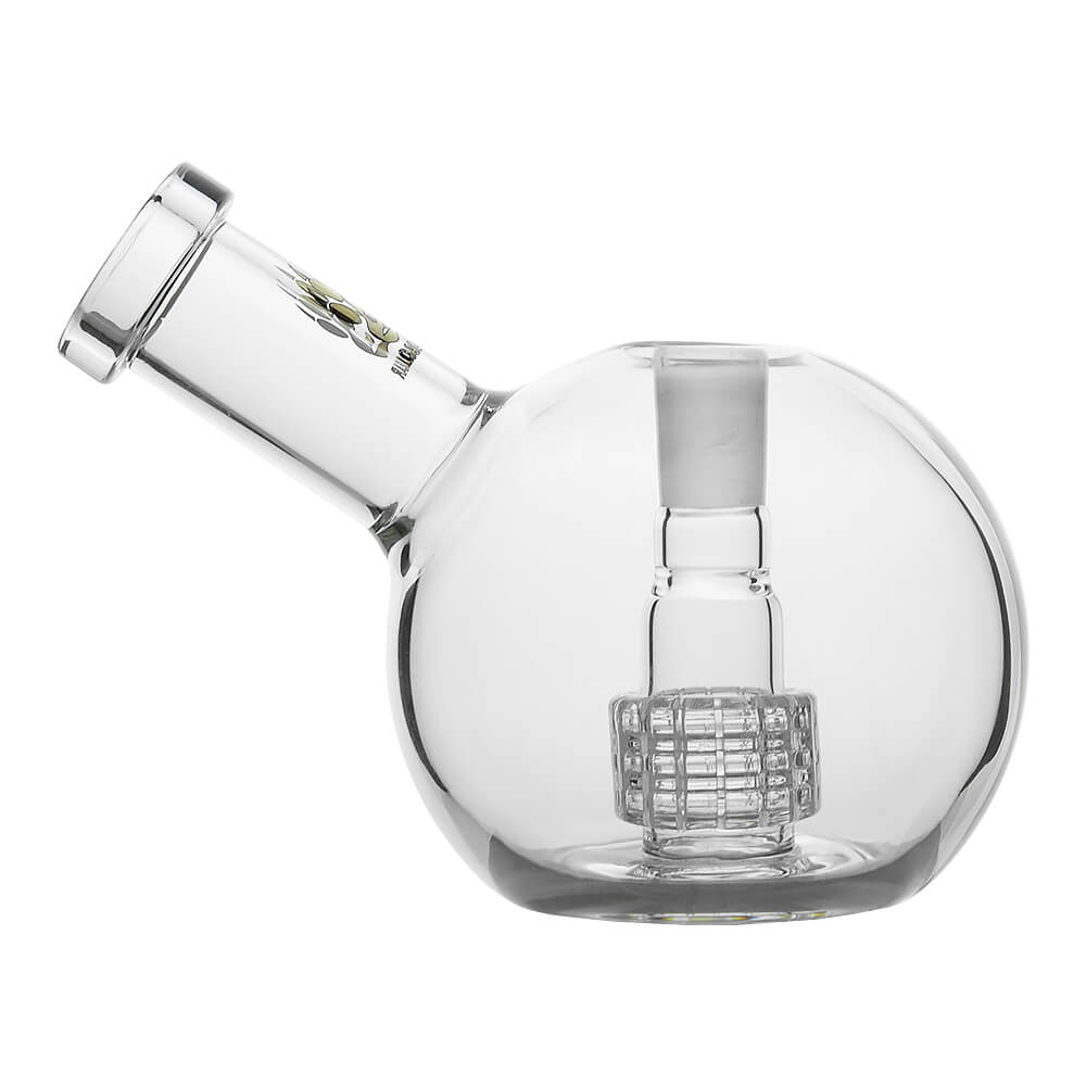 Clear Matrix Perc Globe Dab Rig - Left Side View