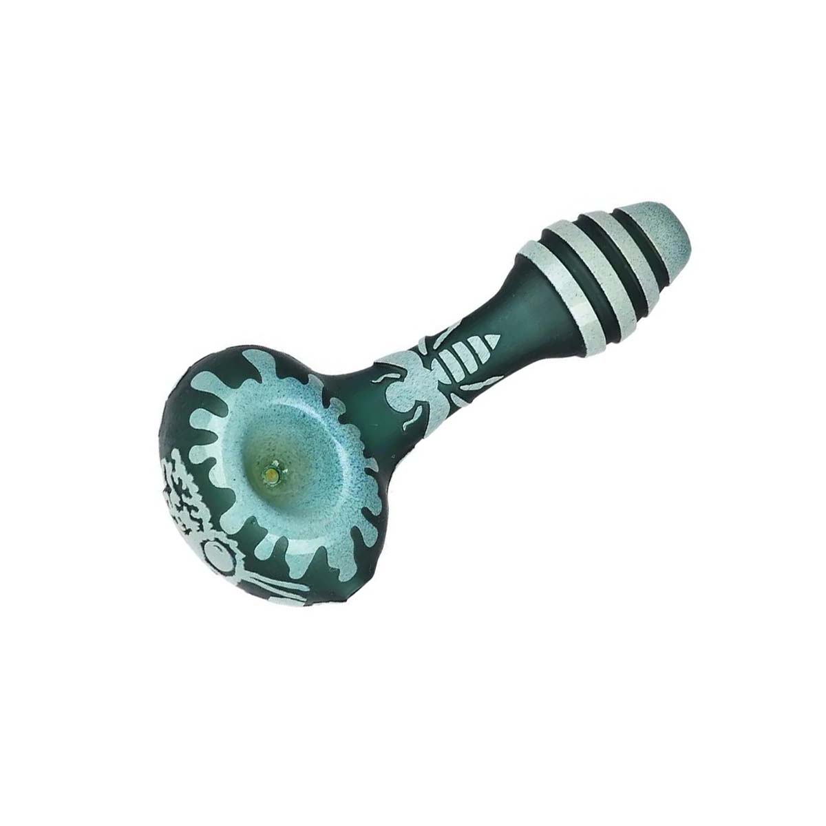 Milkyway Bee Hive Sandblasted Glass Spoon Pipe