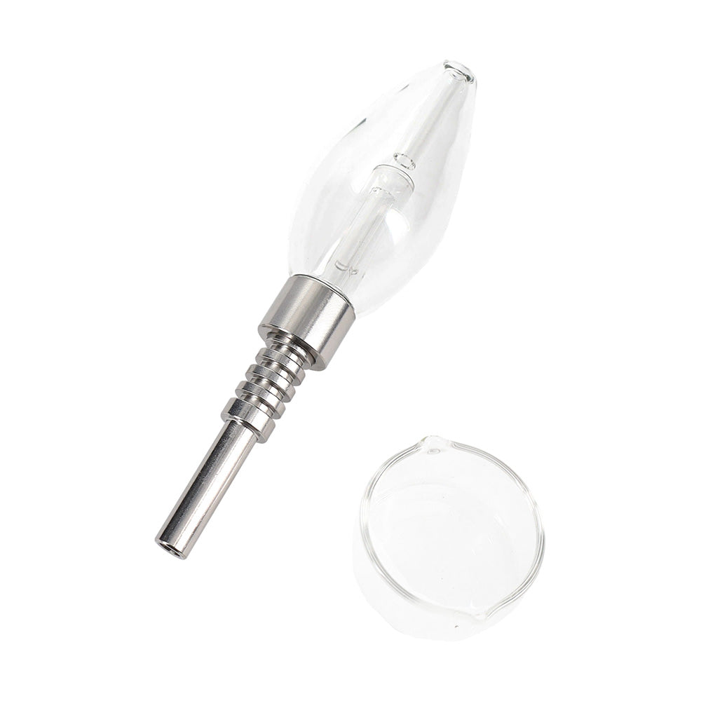 Mini Capsule clear glass bubble chamber dab straw