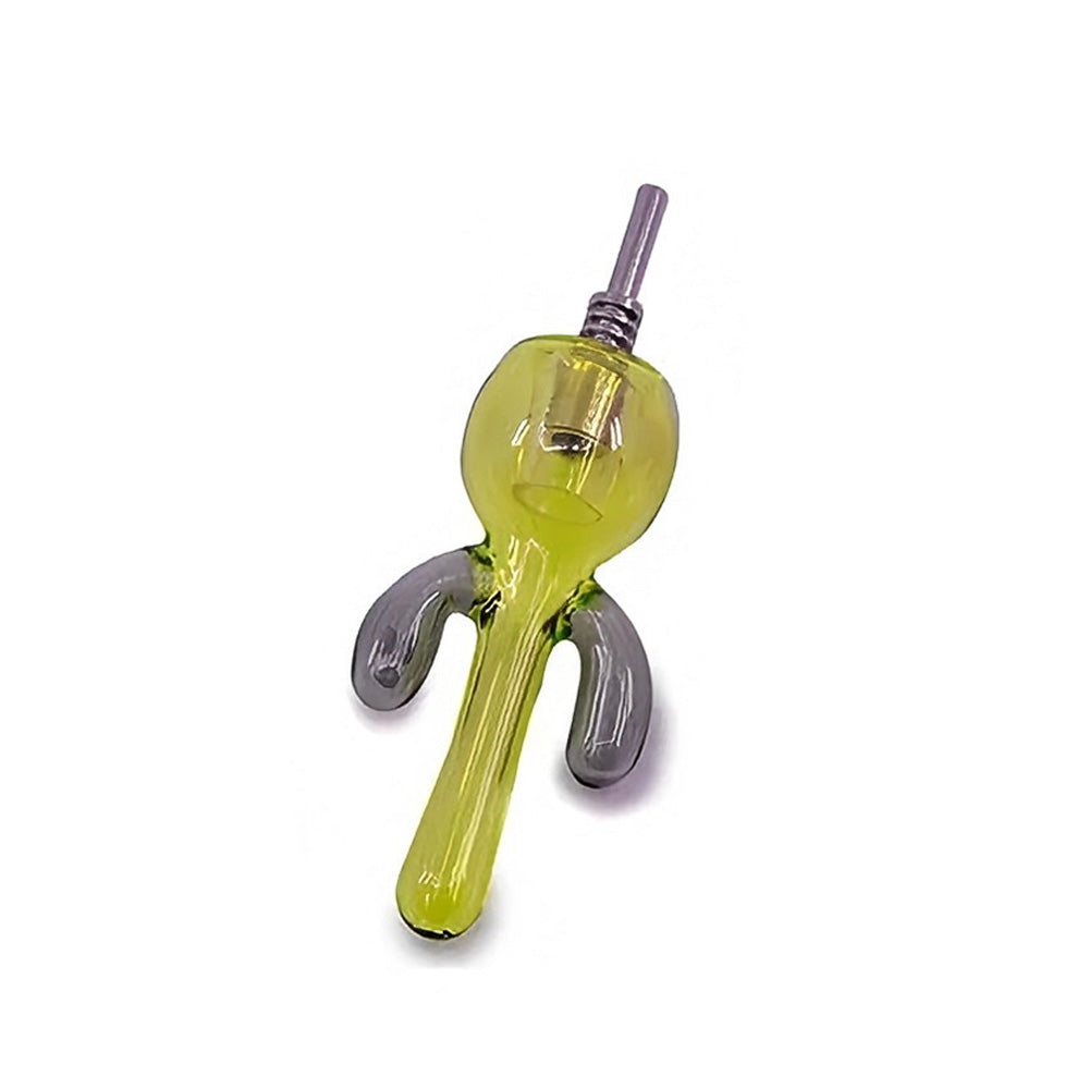 Mini Colorful Cactus Dab Straw in yellow color