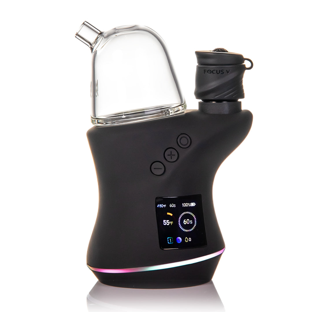 MJ Arsenal The Bridge Focus V Carta 2 Glass Attachment installed on e-rig for smooth dabbing