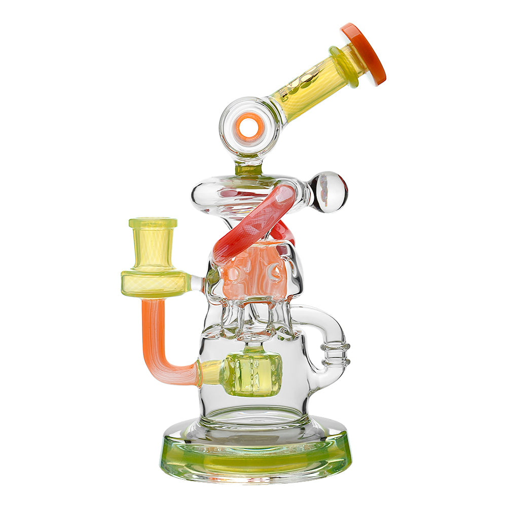 Cali Orange Multi-Chamber Recycler Glass Dab Rig