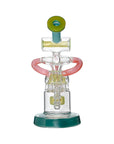 Front view of Multi-Chamber Recycler Glass Dab Rig