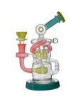 Right side view of Multi-Chamber Recycler Glass Dab Rig