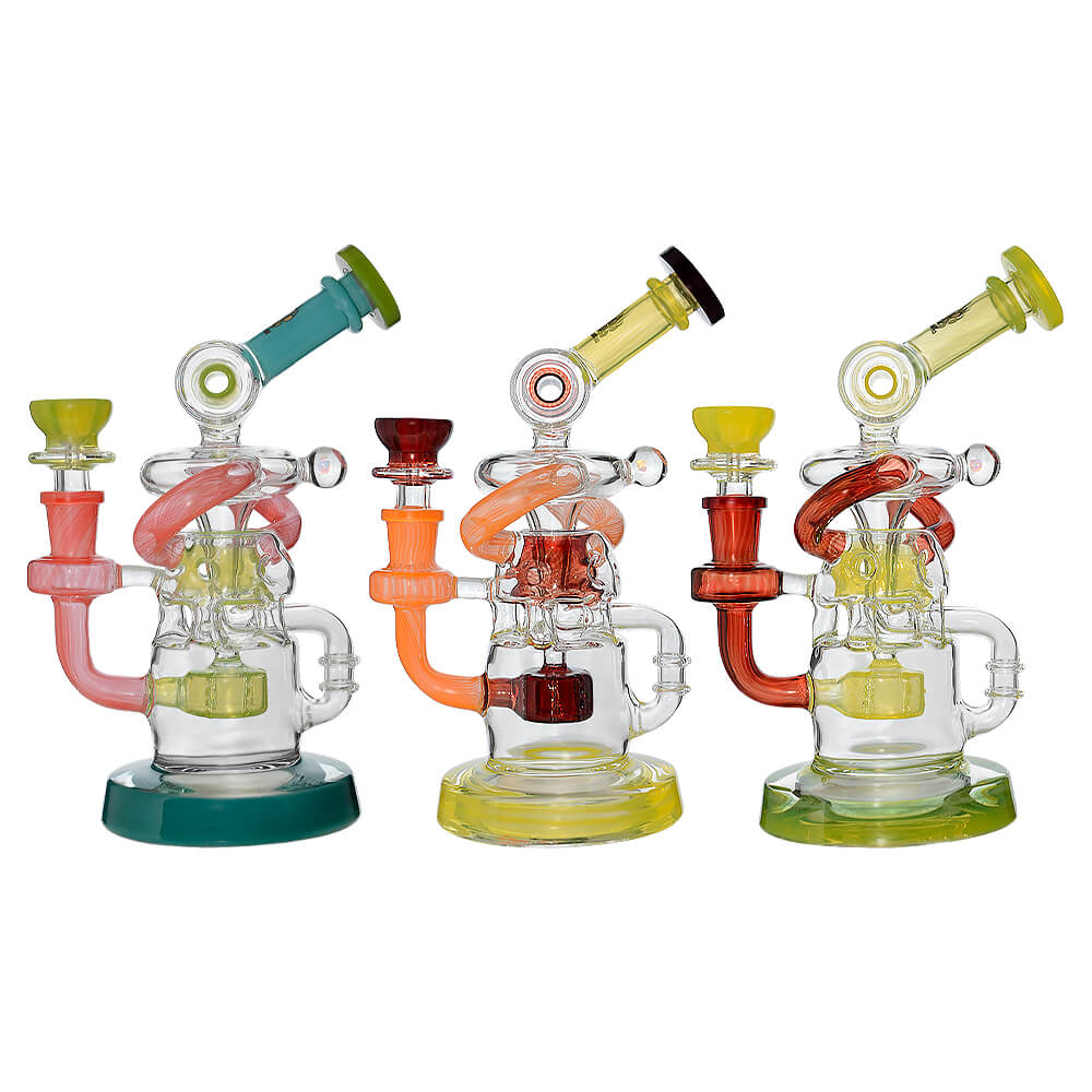 Multi-Chamber Recycler Glass Dab Rig