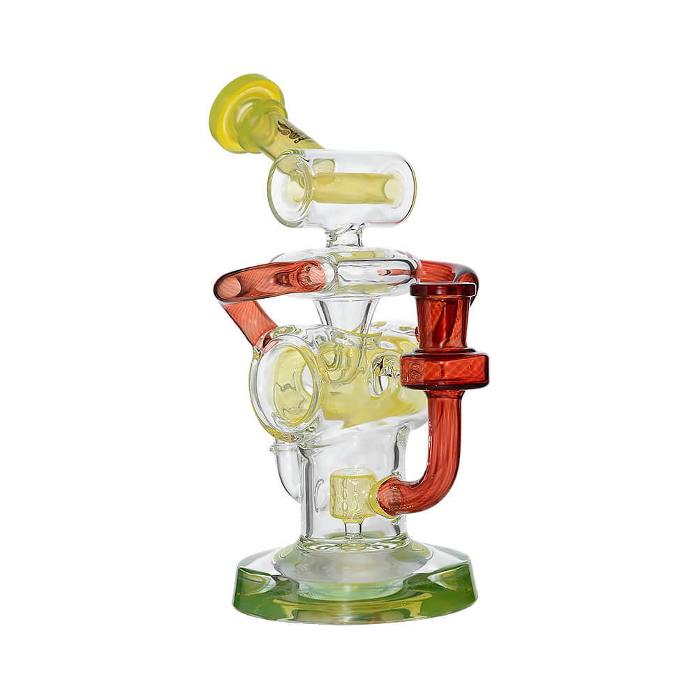 Multi-Loop Recycler Glass Water Bong