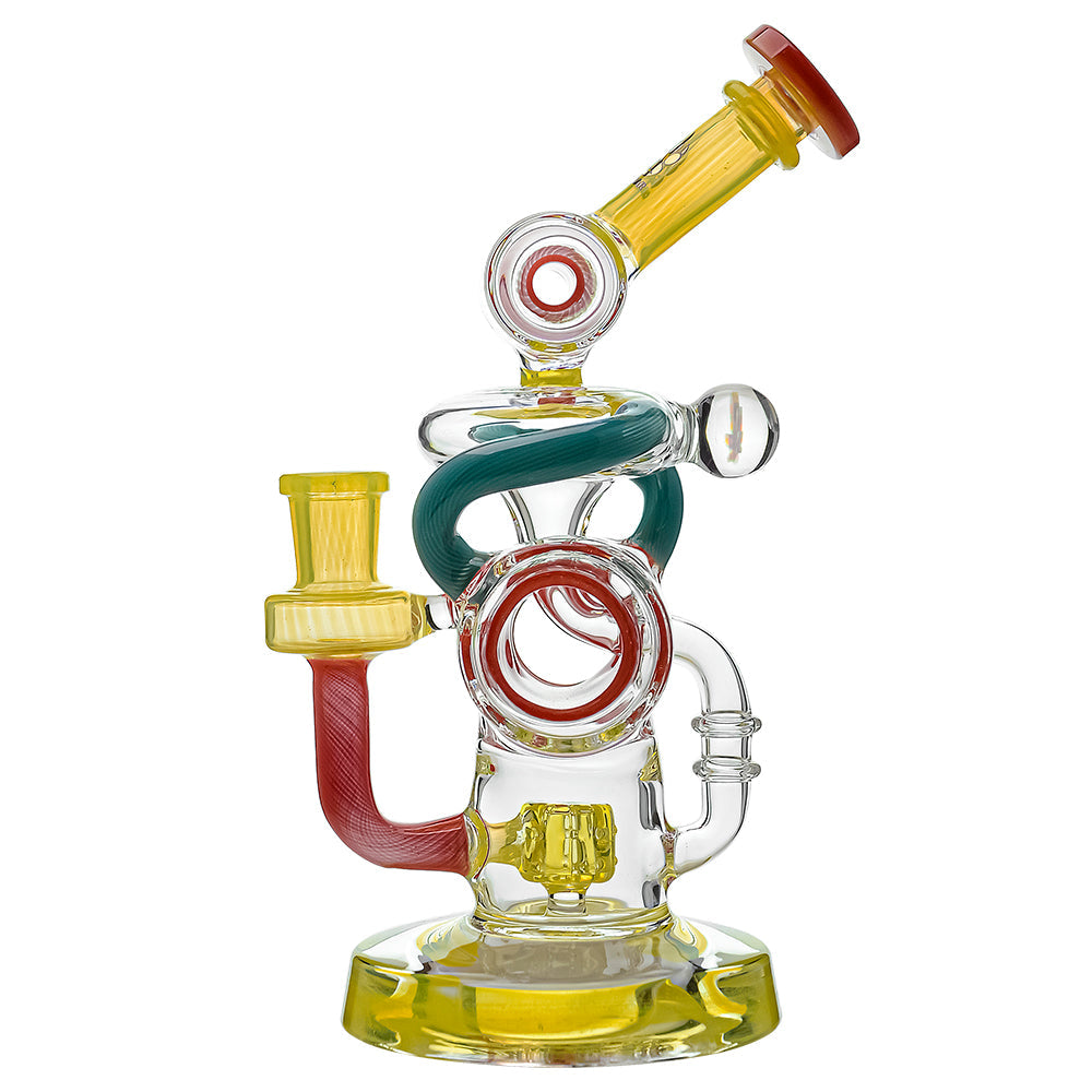 Apple Red Multi-Loop Recycler Water Bong