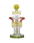 Back view of Lemon Candy Multi-Loop Recycler Water Bong