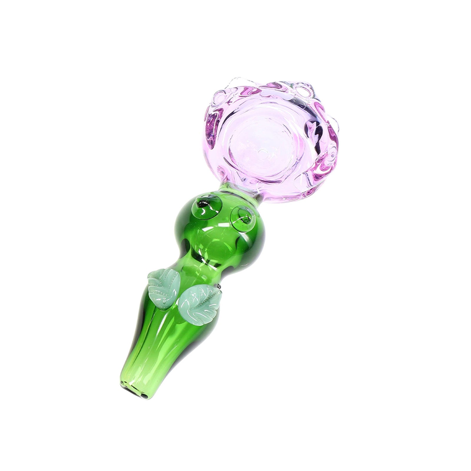 4.5" Multicolored Leaf Glass Hand Pipe - inhalco