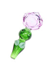 4.5" Multicolored Leaf Glass Hand Pipe - inhalco