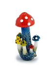 Back view of Mushroom Glass Hand Pipe