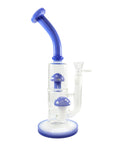 Jade Blue Mushroom Perc Bong with honeycomb disc and mushroom percolator