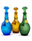 Jewel Glass Bong available in Sapphire, Topaz, and Emerald colors