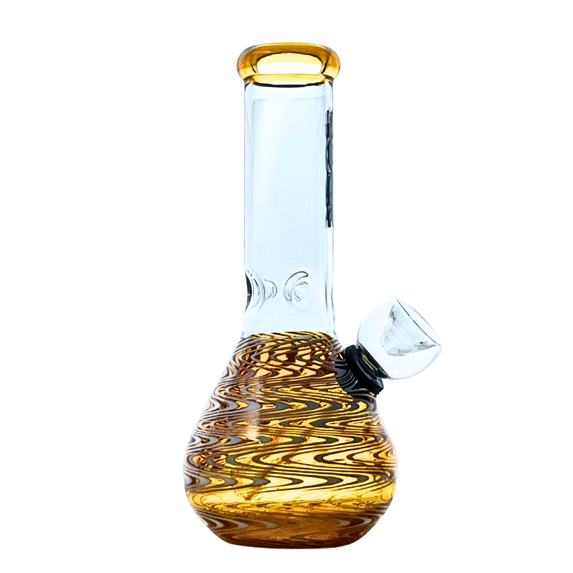 nano beaker bong in amber glass