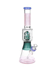 Nekhbet And Friend Etched Beaker Glass Water Pipe