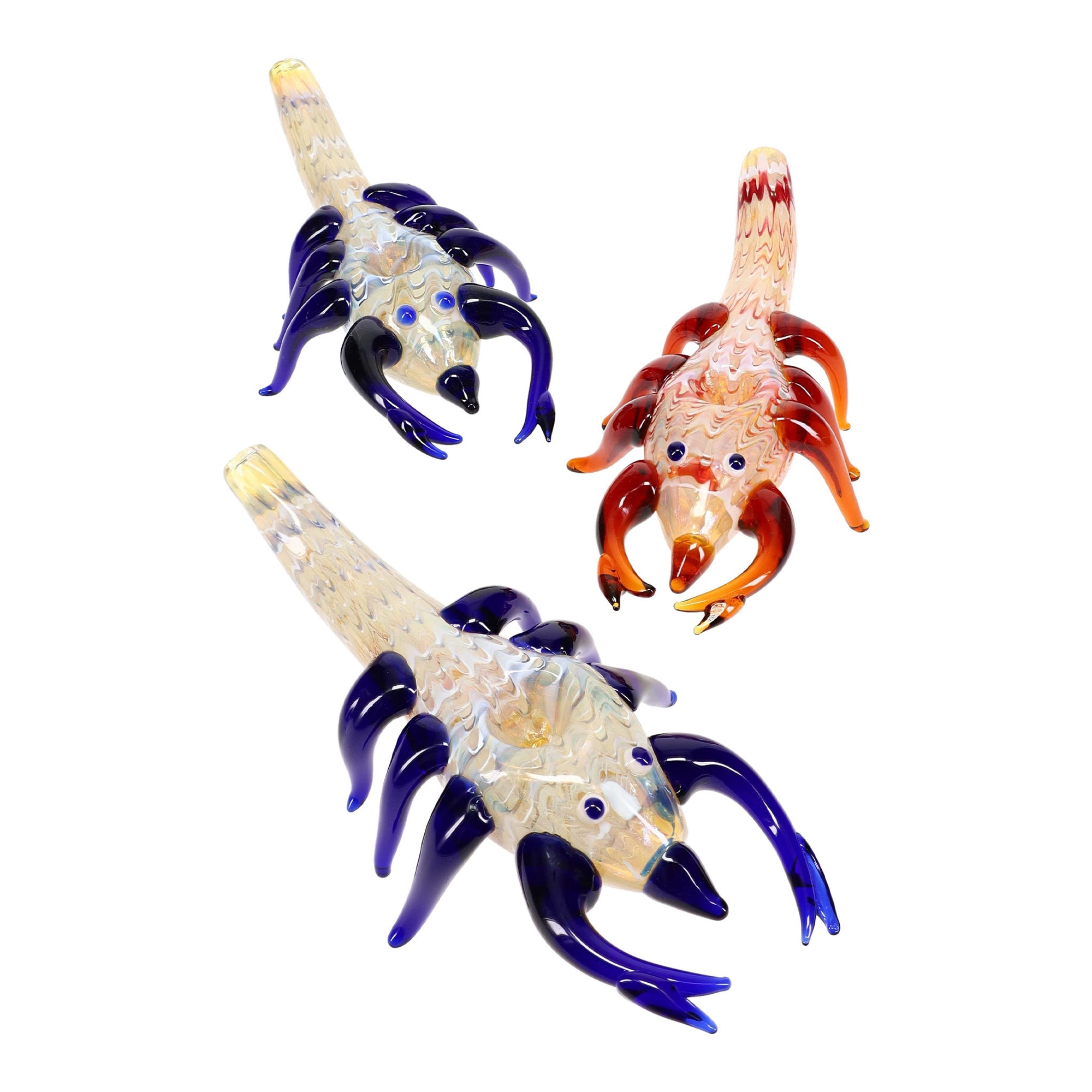 Night Stinger Raked Glass Scorpion Hand Pipe