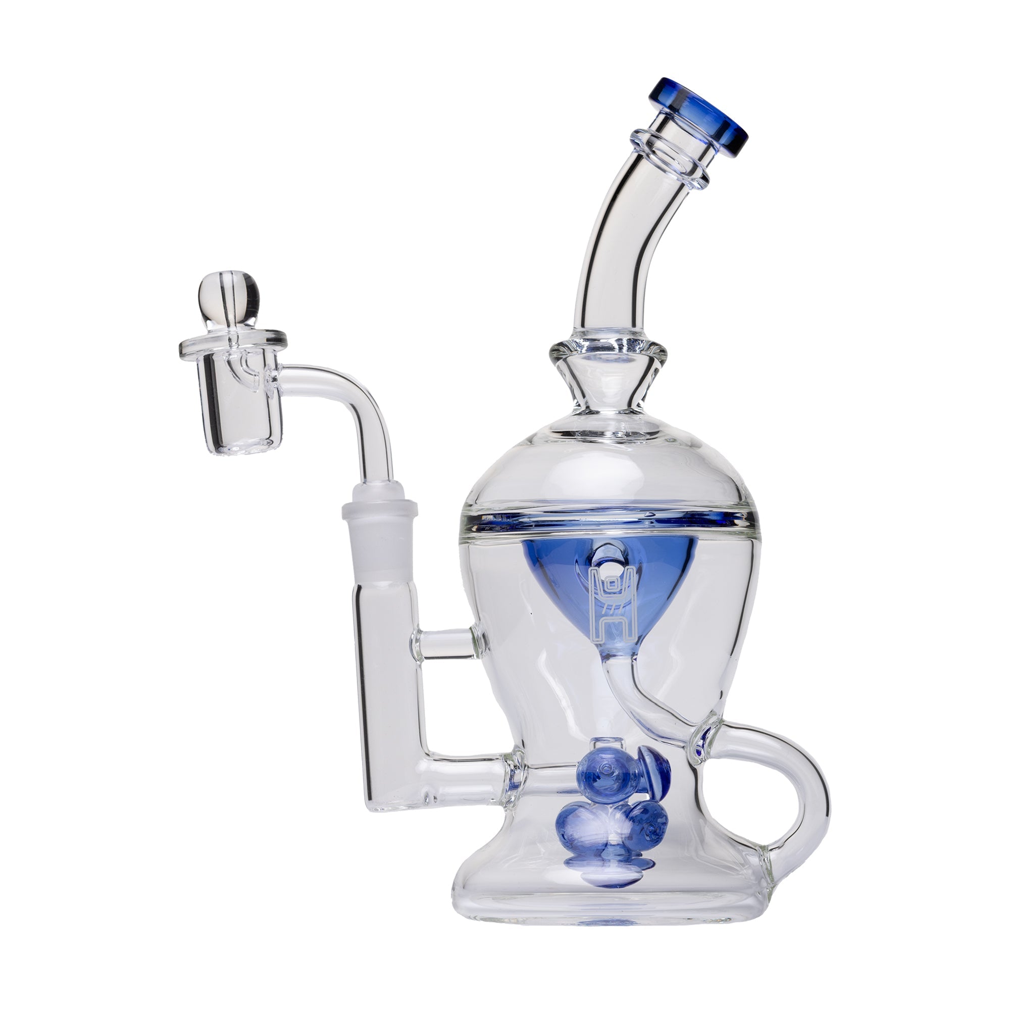 The Nuke Mushroom Cloud Perc Dab Rig in Blue color