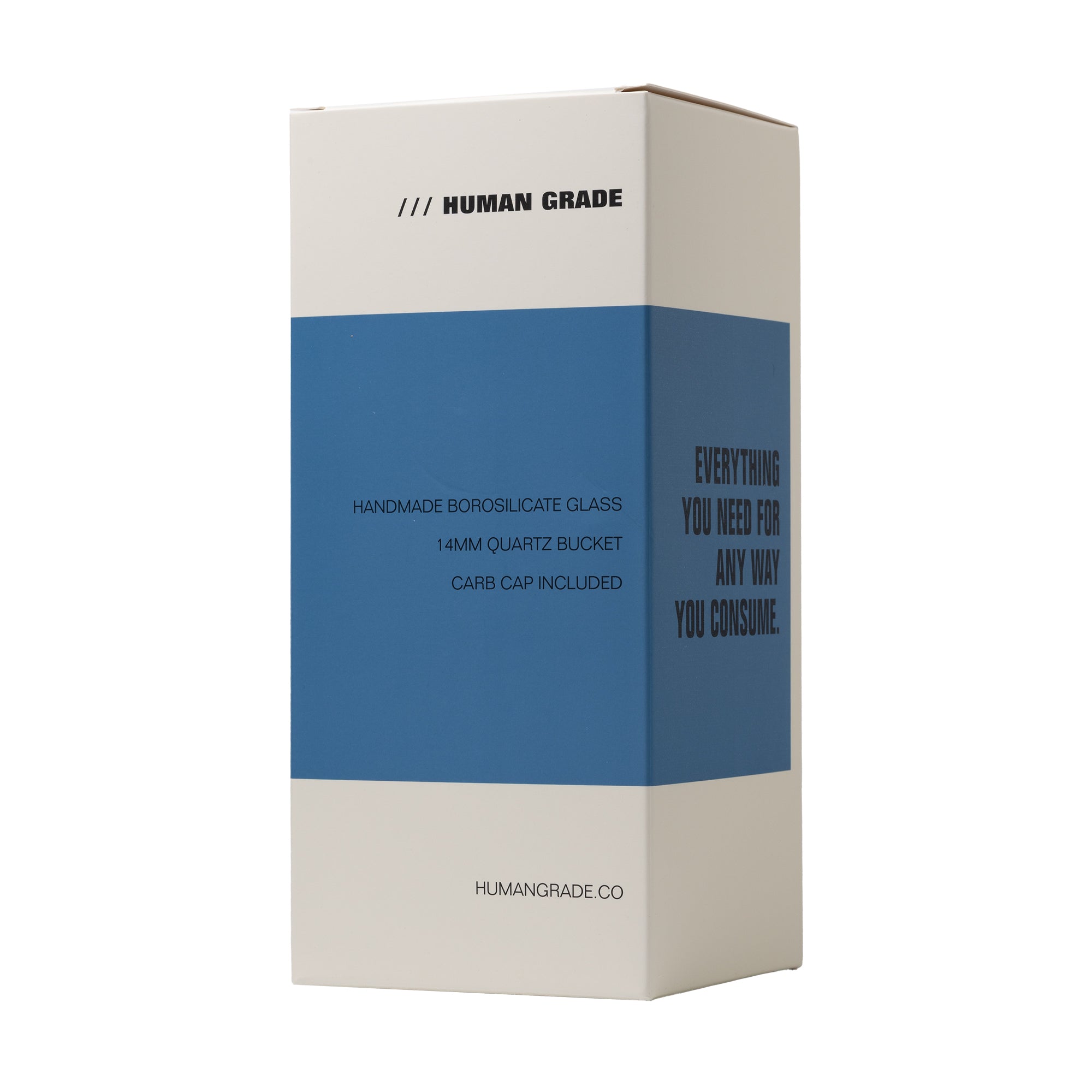 Back view of the packaging box for The Nuke Mushroom Cloud Perc Dab Rig in Matrix Green