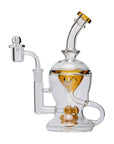 The Nuke Mushroom Cloud Perc Dab Rig in Yellow color with vibrant colored accents