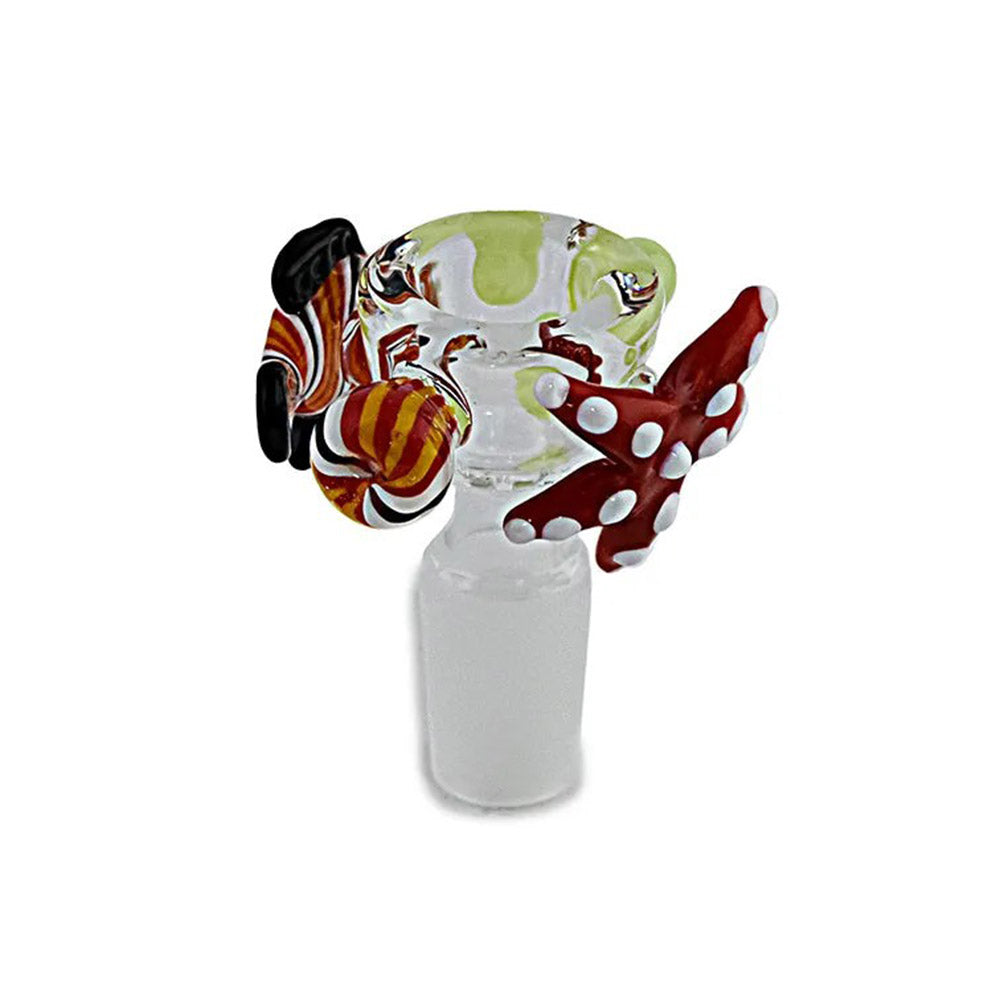 Back view of Ocean Themed Glass Bowl