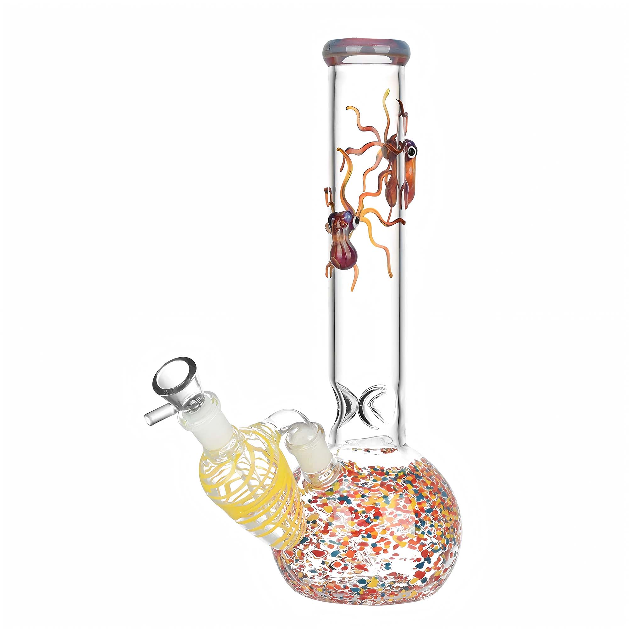 Octopus Frit Bubble Base Water Pipe w/ Ash Catcher