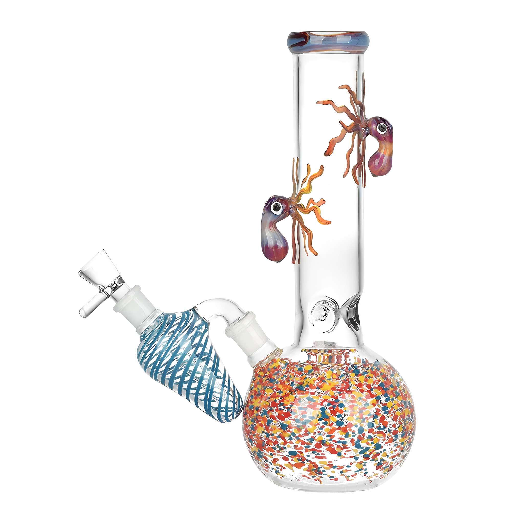 Octopus Frit Bubble Base Water Pipe w/ Ash Catcher