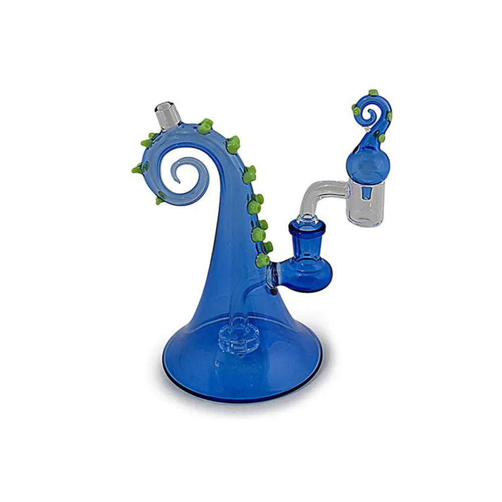 Blue Octopus Tentacle Twist Glass Rig Kit