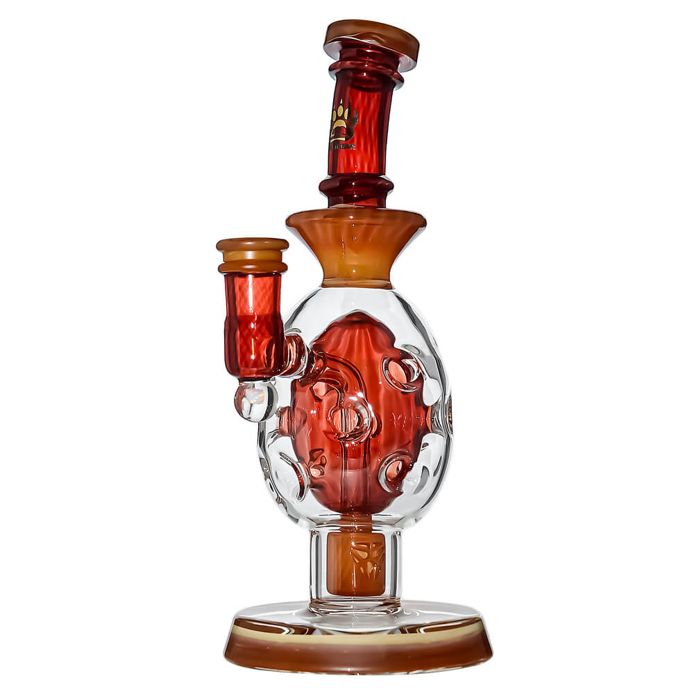 Oval Sphere Glass Dab Rig W/ Opal Triseed Perc