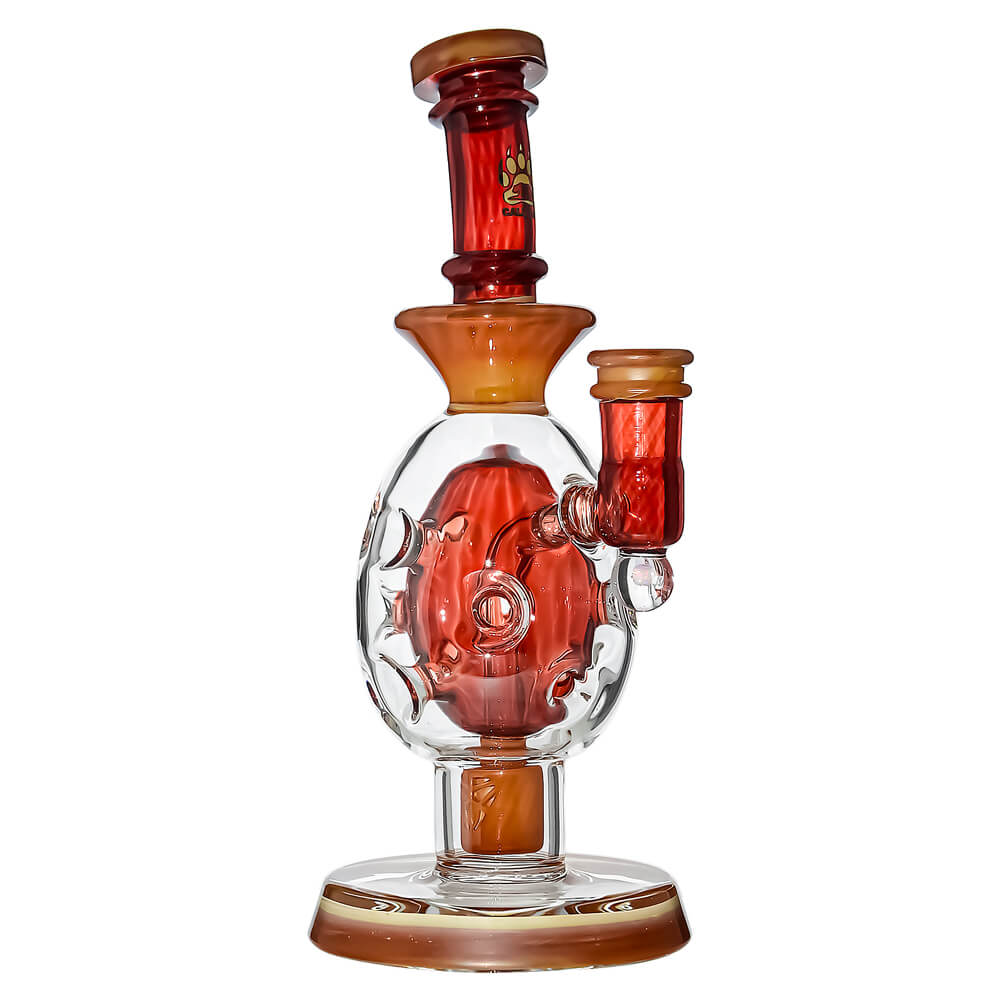 Oval Sphere Glass Dab Rig W/ Opal Triseed Perc