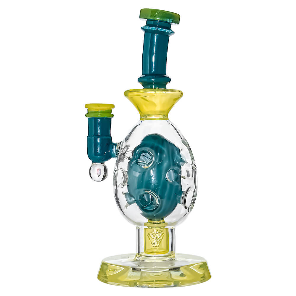 Oval Sphere Glass Dab Rig With Opal Triseed Perc