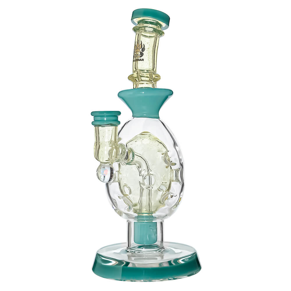 Oval Sphere Glass Dab Rig W/ Opal Triseed Perc