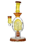 Oval Sphere Glass Dab Rig With Opal Triseed Perc Lemon Candy