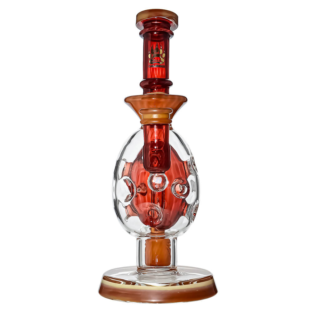 Oval Sphere Glass Dab Rig W/ Opal Triseed Perc