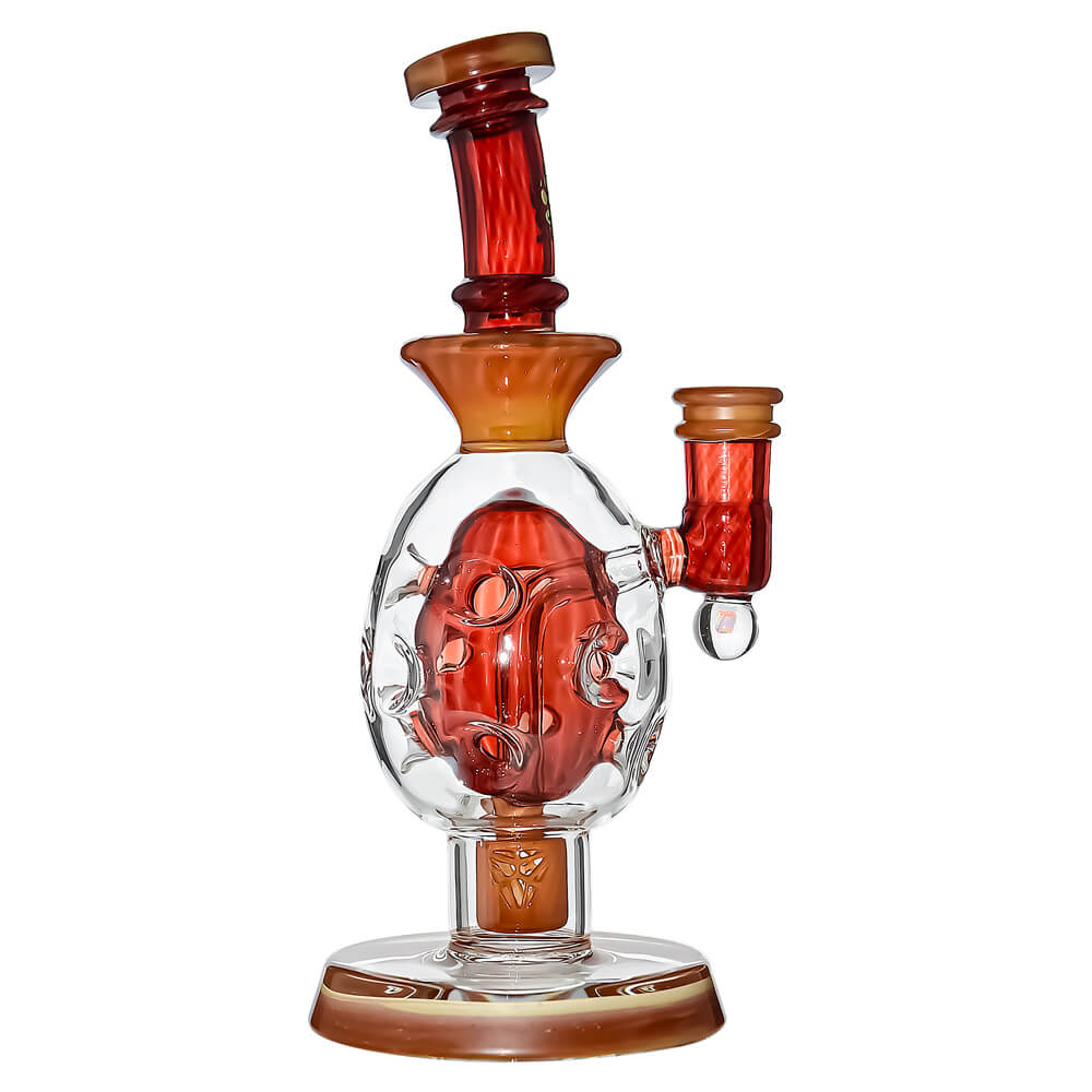 Oval Sphere Glass Dab Rig W/ Opal Triseed Perc