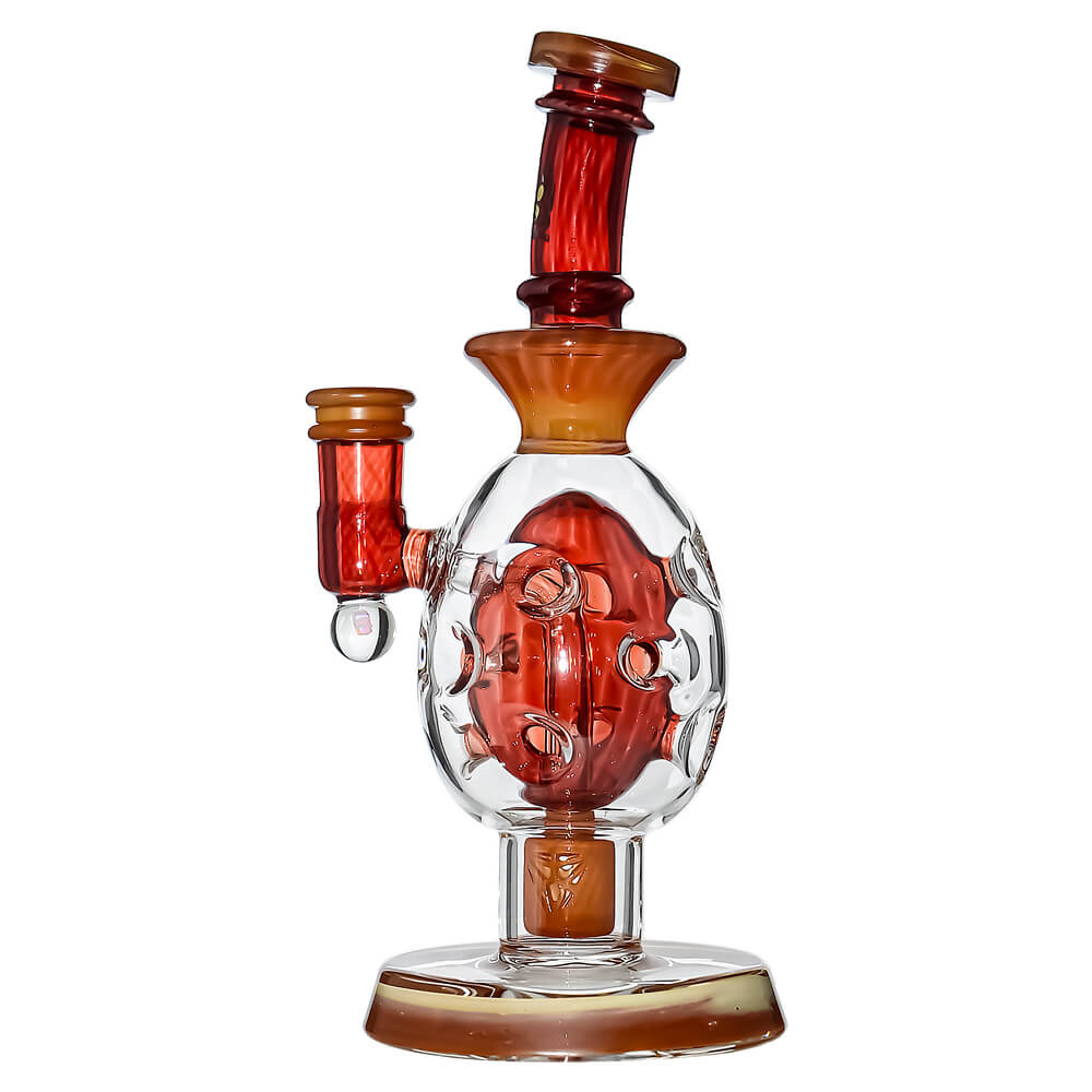 Oval Sphere Glass Dab Rig W/ Opal Triseed Perc