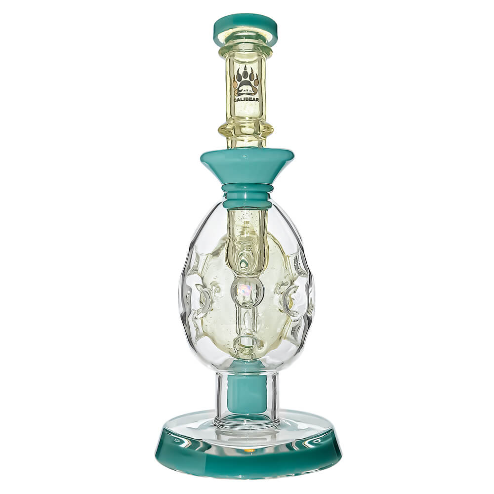 Oval Sphere Glass Dab Rig W/ Opal Triseed Perc