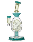 Oval Sphere Glass Dab Rig With Opal Triseed Perc