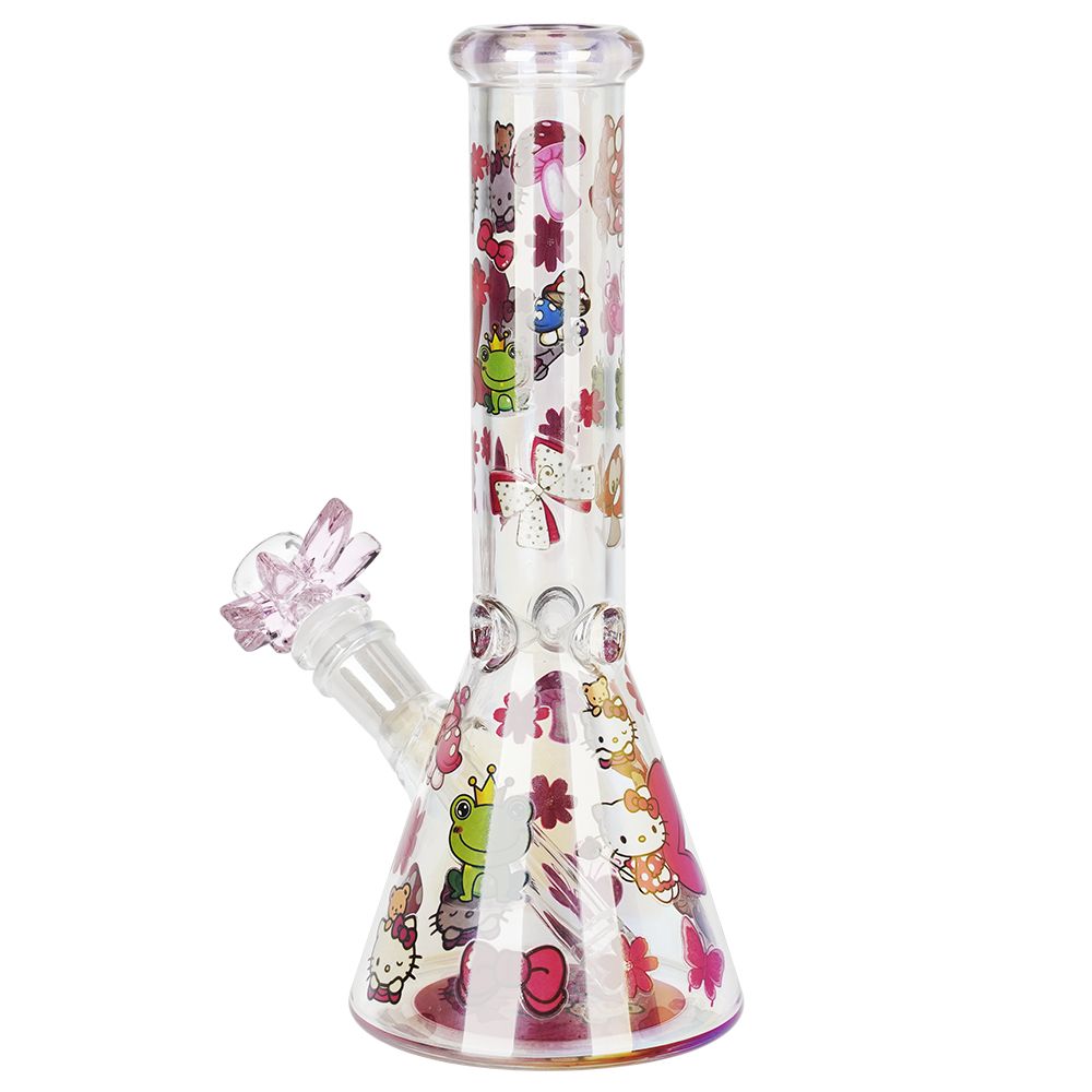 Party Kitty Electroplated Beaker Glass Water Pipe