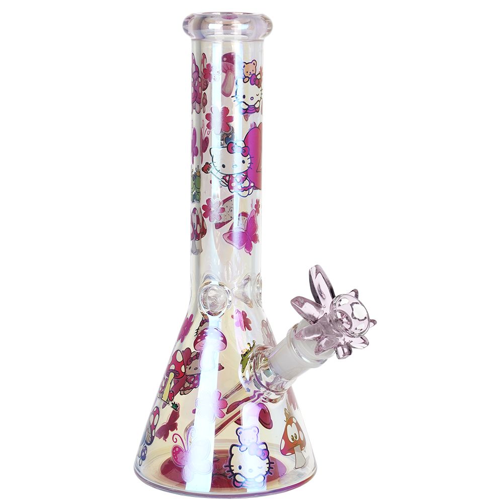 Party Kitty Electroplated Beaker Glass Water Pipe