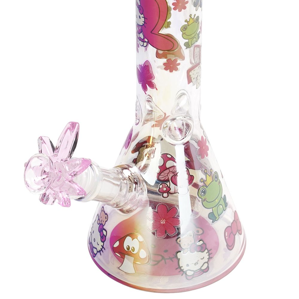 Party Kitty Electroplated Beaker Glass Water Pipe