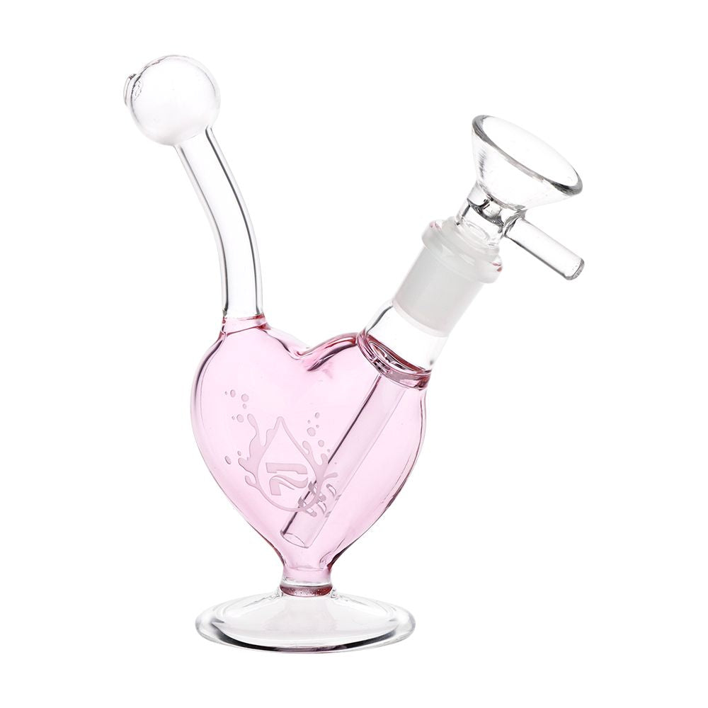 Pink Big Heart Water Pipe – Front View