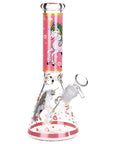 Pink Unicorn 10 inch Beaker Glass Water Pipe