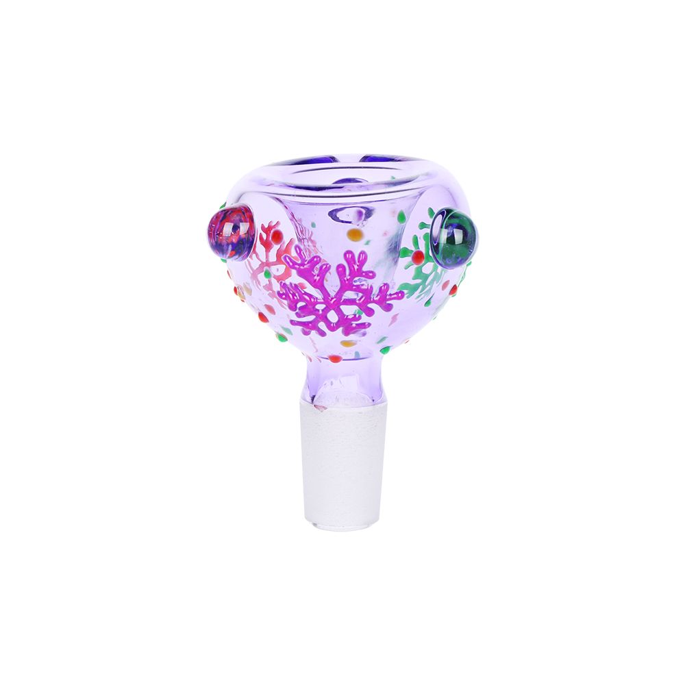 Bowl detail of Pinky Hearts Glow Beaker Bong