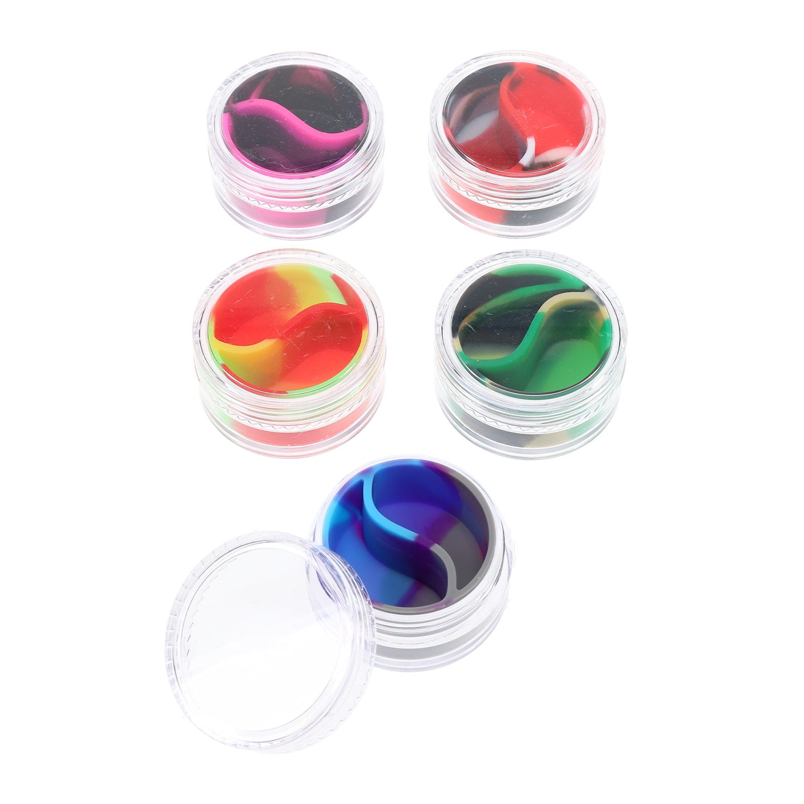 Plastic Dab Jars with Split Silicone Insert