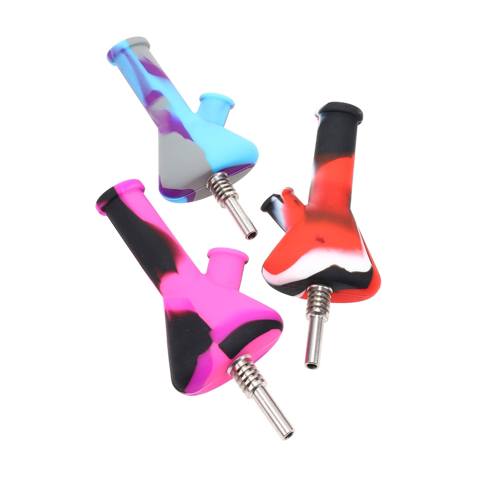 Silicone Beaker Water Pipe &amp; Dab Straw 4.5″